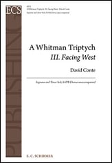 A Whitman Triptych: III. Facing West SATB choral sheet music cover